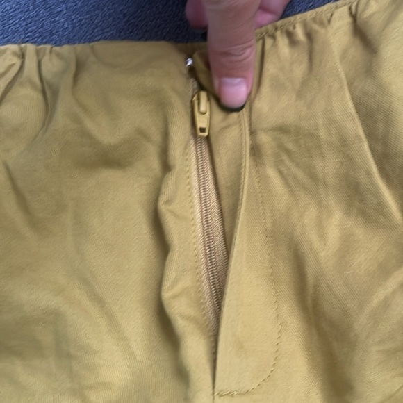 Kate Spade Saturday Let Loose High Waist Short Cotton Linen yellow green size 0 - Picture 7 of 8